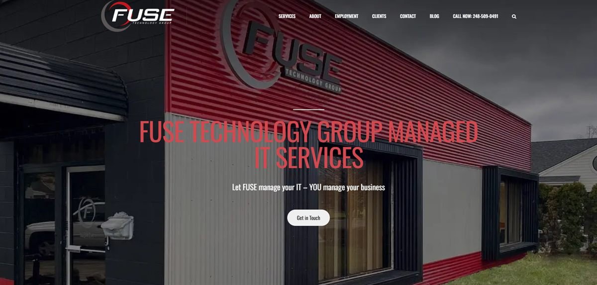 Fuse Technology Group homepage screenshot Ferndale Michigan