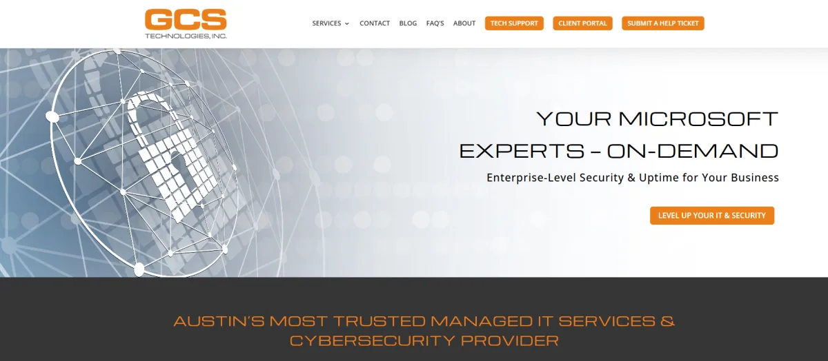 GCS Technologies managed IT services in Austin — homepage
