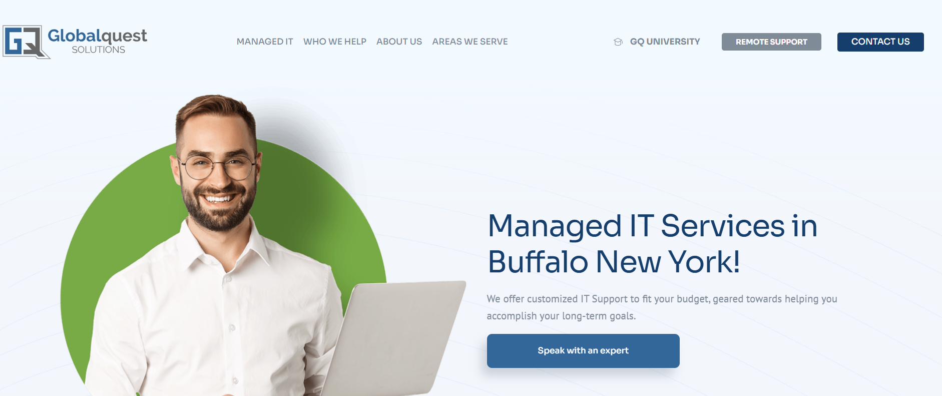 Globalquest Solutions managed IT services in Buffalo, NY — homepage