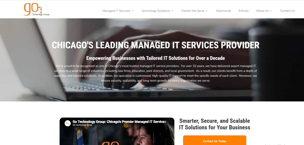 GO Technology Group Chicago IT services for law firms - homepage