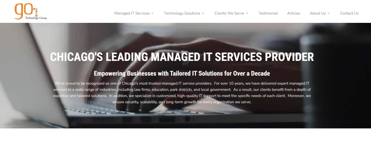 GO Technology Group homepage - manufacturing IT services in Chicago