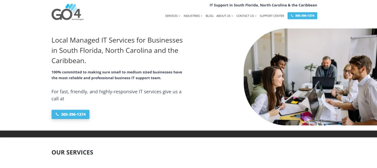 GO4 Technologies IT services Miami - homepage