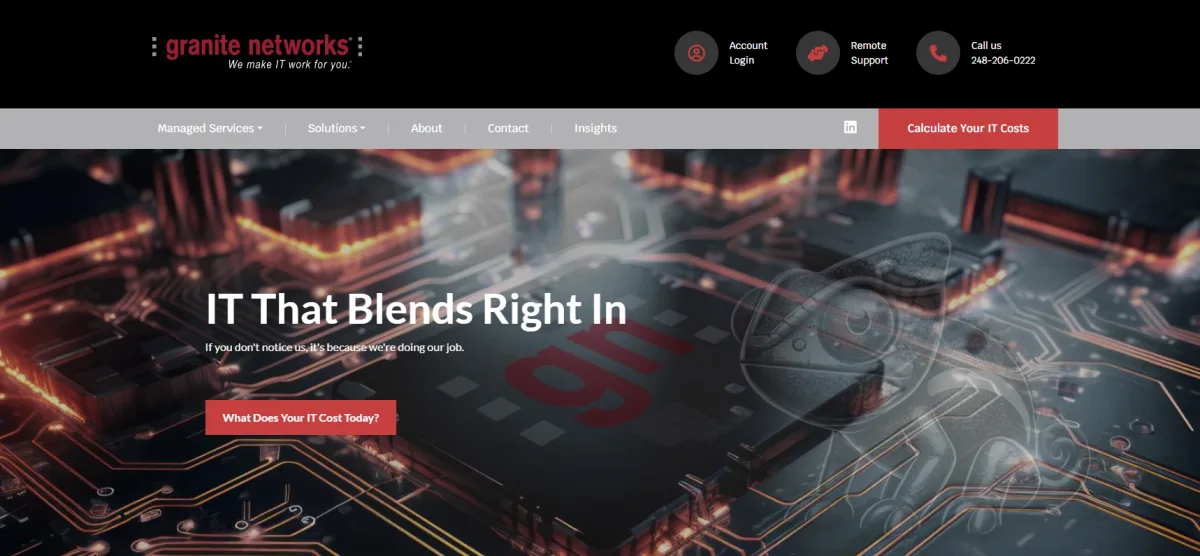 Granite Networks managed IT Royal Oak Michigan — homepage