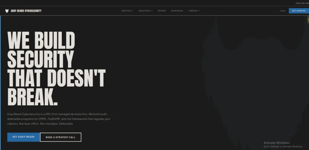 Gray Beard Cybersecurity Tucson AZ CMMC managed IT homepage