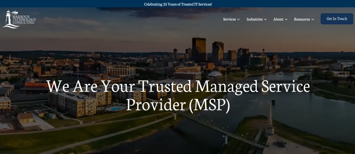 Harbour Technology Consulting Springboro Ohio FFIEC banking MSP homepage