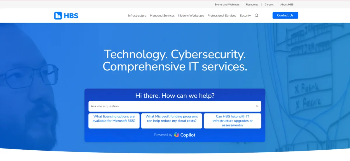 HBS Heartland Business Systems homepage cybersecurity healthcare IT West Des Moines