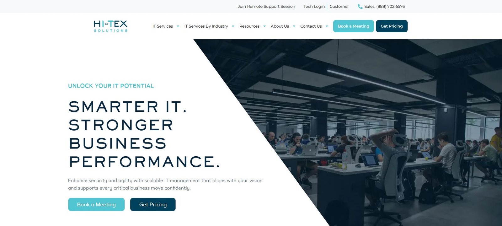 Hi-Tex Solutions government contractor IT consulting San Antonio homepage screenshot