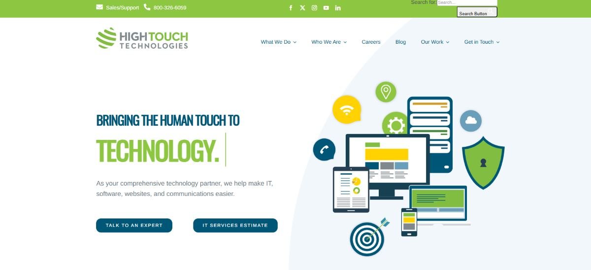 High Touch Technologies IT solutions San Antonio homepage