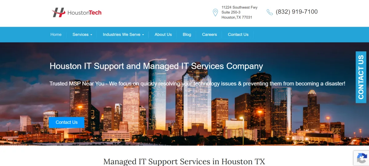 HoustonTech healthcare IT services in Houston — homepage
