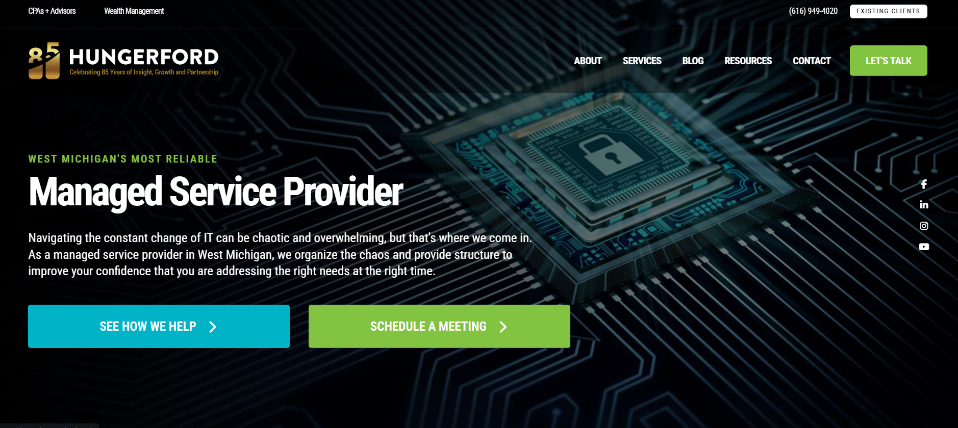 Hungerford Technologies managed IT services in Grand Rapids — homepage