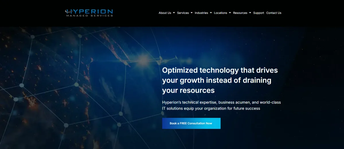 Hyperion Managed Services homepage — Troy Michigan managed IT provider serving legal firms