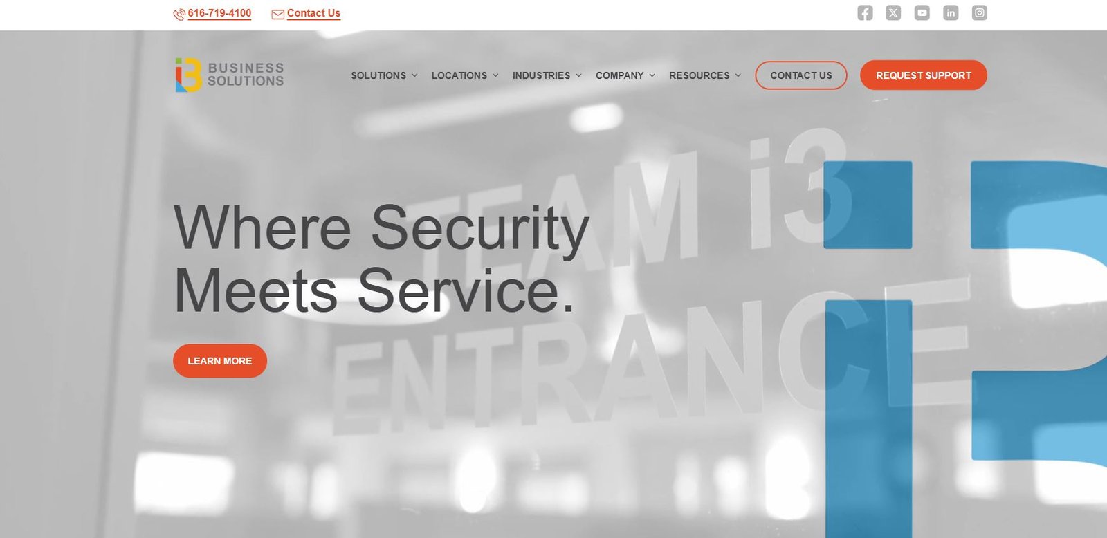 i3 Business Solutions regional Michigan managed IT services for agriculture homepage screenshot