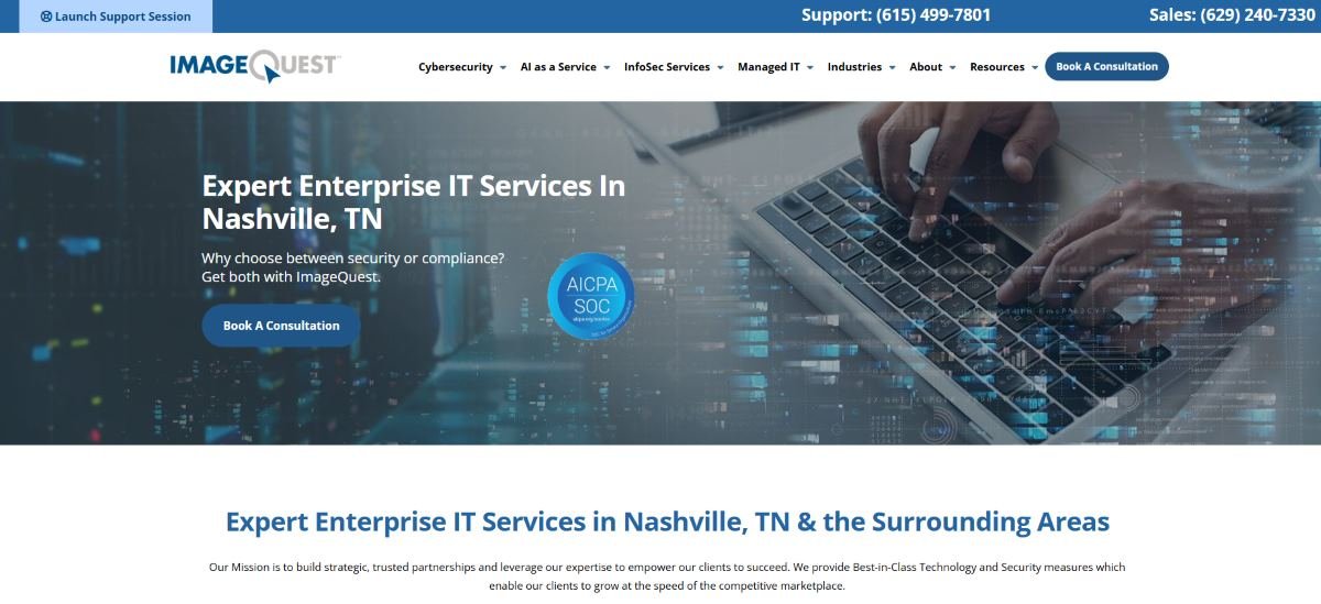 ImageQuest Nashville compliance IT services homepage