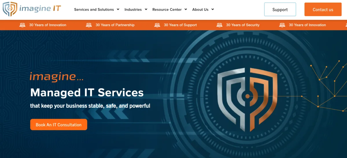 Imagine IT managed services Bloomington Minnesota homepage