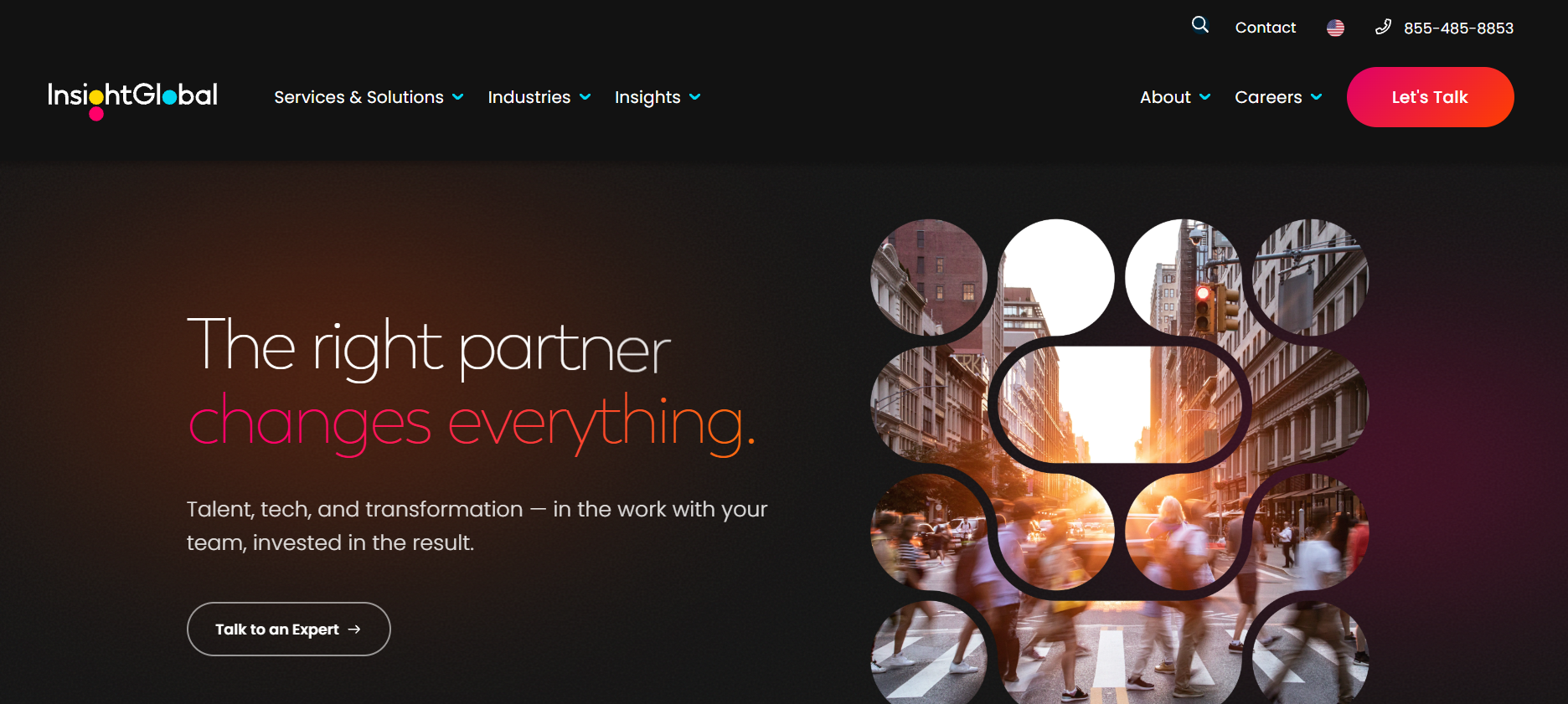 Insight Global Nashville staffing agency — homepage screenshot