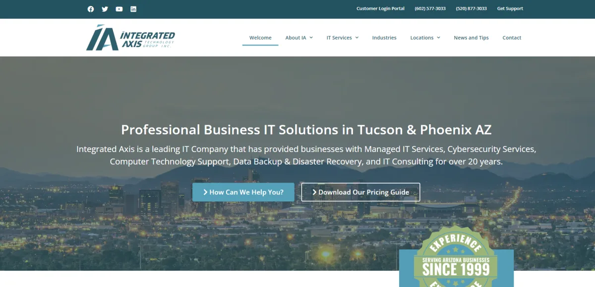 Integrated Axis Technology Group managed IT Tucson Arizona homepage