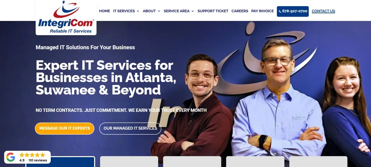 IntegriCom legal IT services Atlanta metro homepage