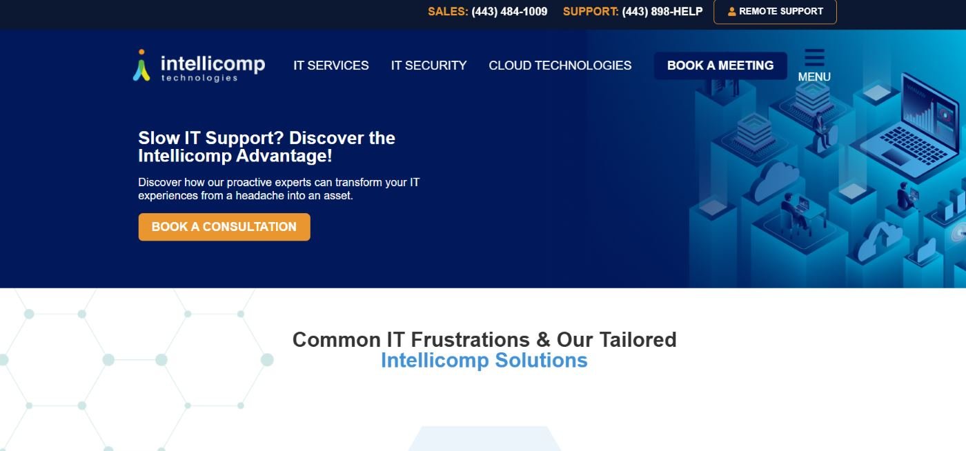 Intellicomp Technologies managed IT and private cloud in Baltimore Maryland homepage