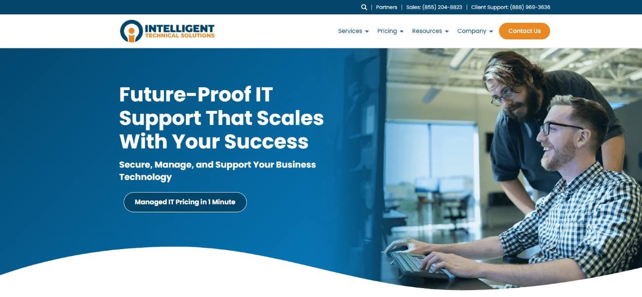Intelligent Technical Solutions (ITS) Las Vegas IT services homepage screenshot