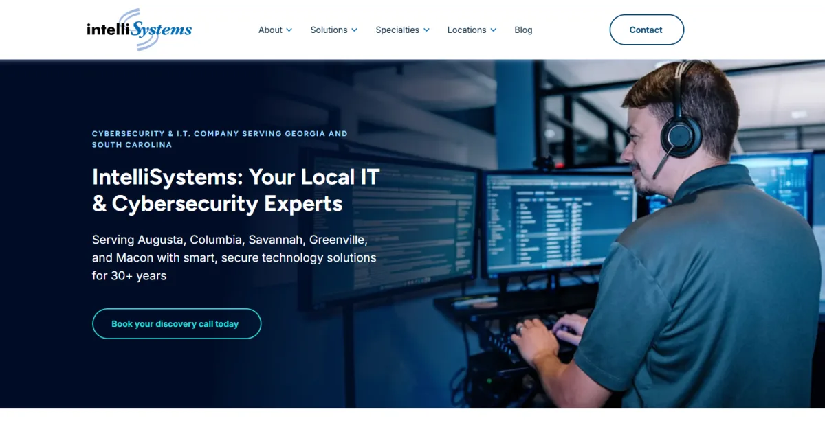 IntelliSystems managed IT and cybersecurity services serving Savannah, GA — homepage