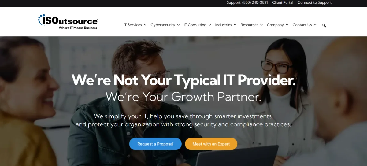 ISOutsource managed IT services Portland Oregon, homepage