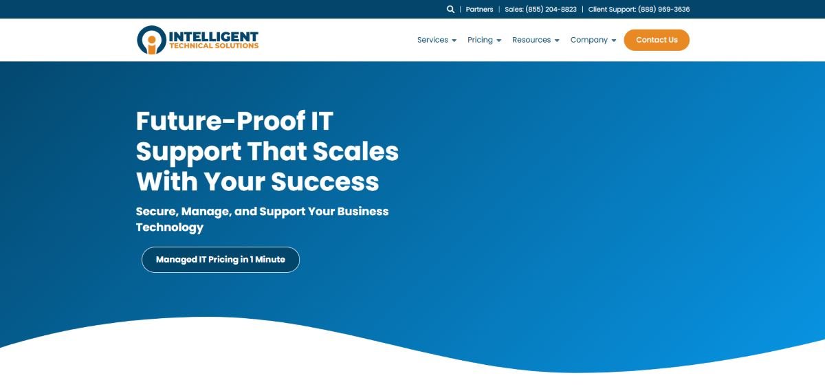 Intelligent Technical Solutions managed IT services Las Vegas homepage