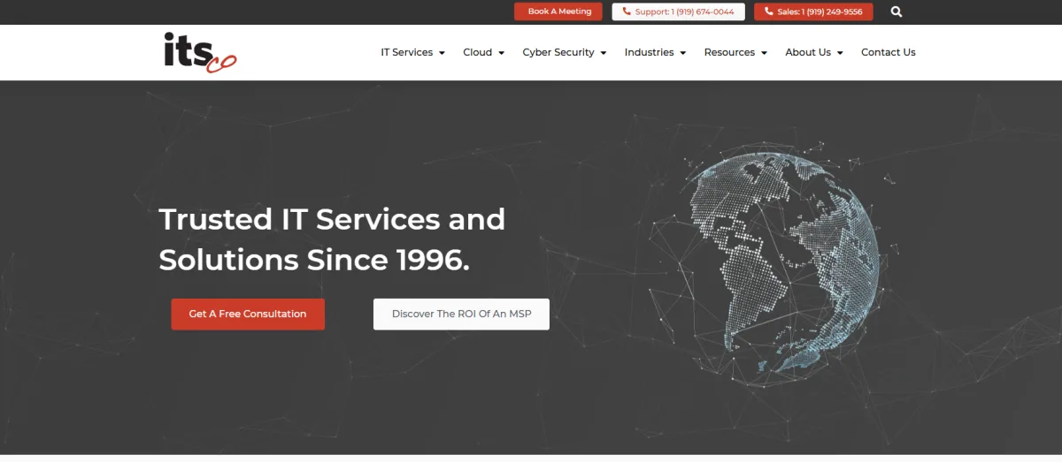 ITSco managed IT services Raleigh NC — homepage