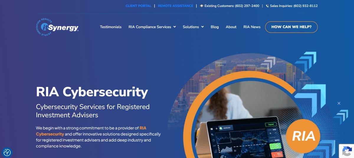 itSynergy managed IT services in Phoenix homepage screenshot