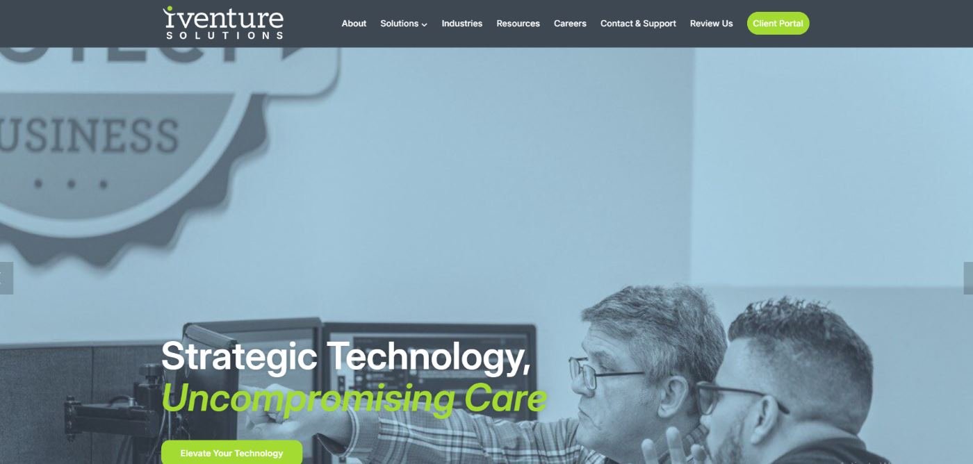 iVenture Solutions HIPAA-audited managed IT in Orlando homepage