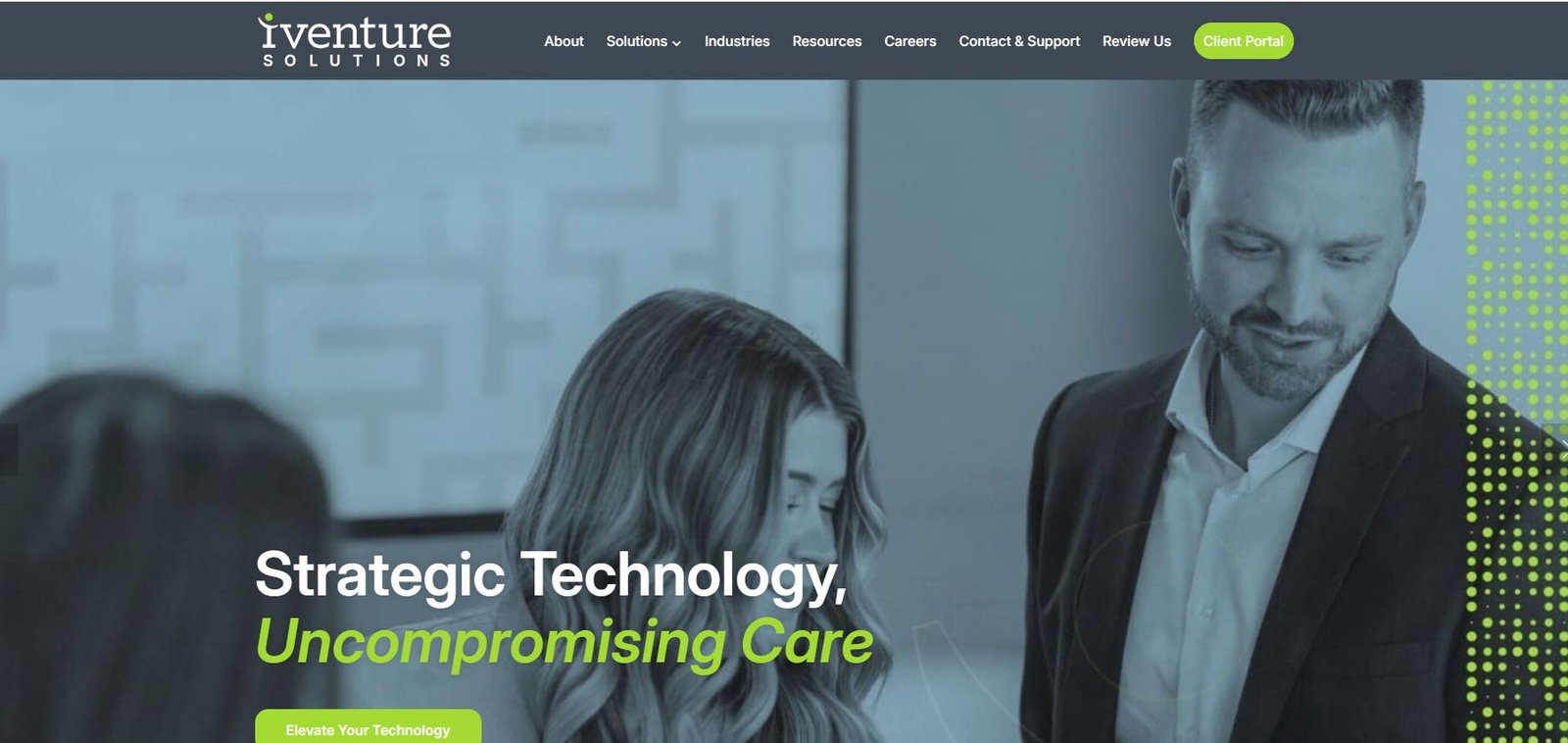 iVenture Solutions Orlando MSP hospitality and resort IT homepage screenshot