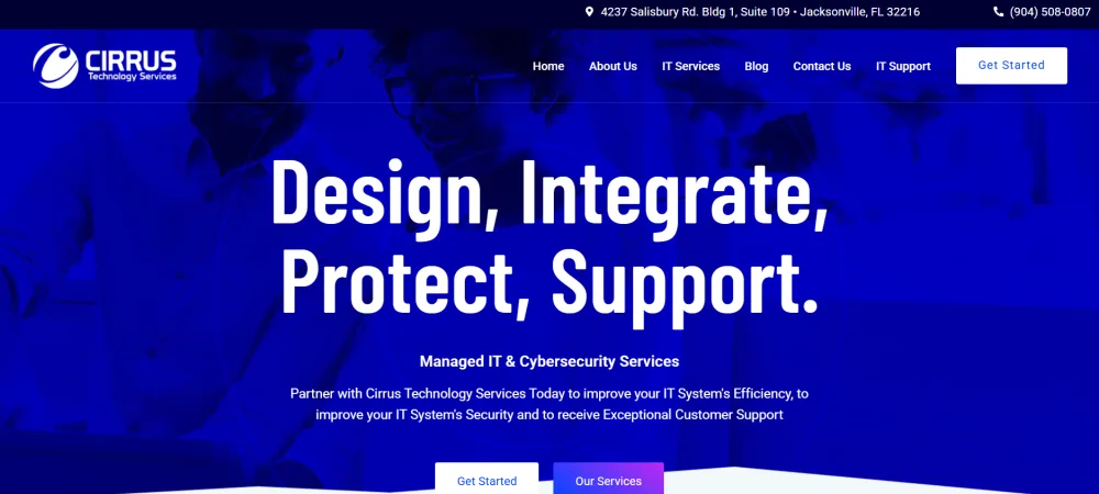 Cirrus Technology Services managed IT Jacksonville homepage