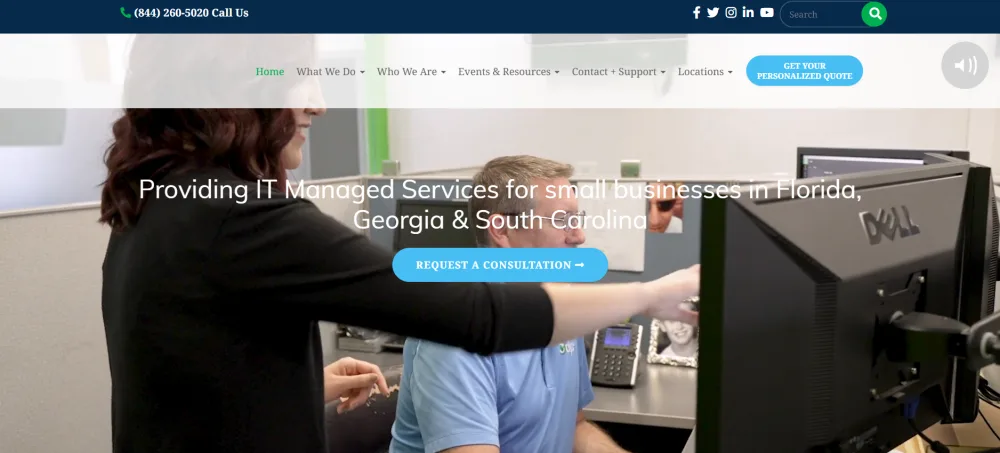 DPC Technology managed IT for dental and medical practices Jacksonville homepage