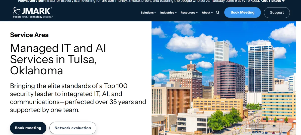 JMARK healthcare managed IT services Tulsa homepage