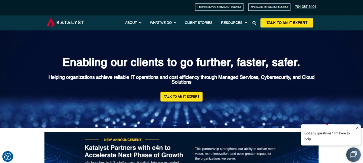 Katalyst mid-market cybersecurity and managed IT in Charlotte — homepage
