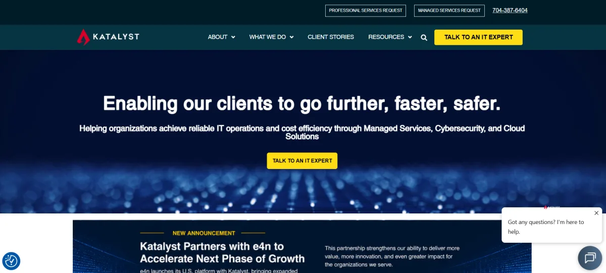 Katalyst managed IT services for law firms in Charlotte homepage
