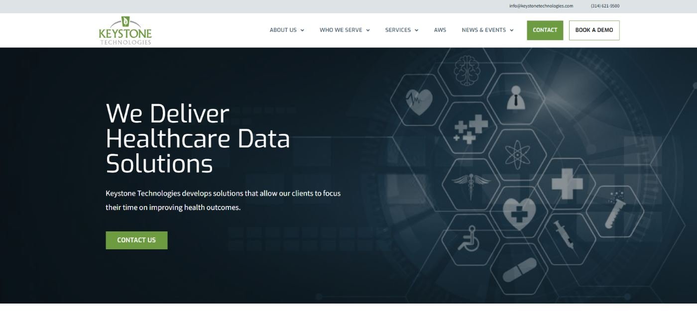 Keystone Technologies healthcare-only IT and HIPAA cloud in Eureka St. Louis homepage