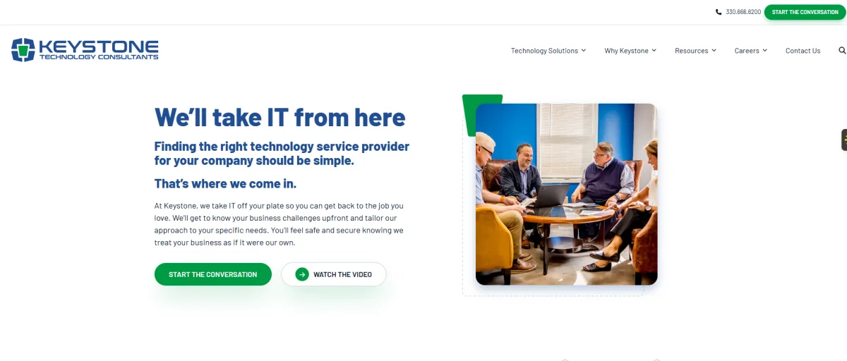 Keystone Technology Consultants Cleveland IT services homepage