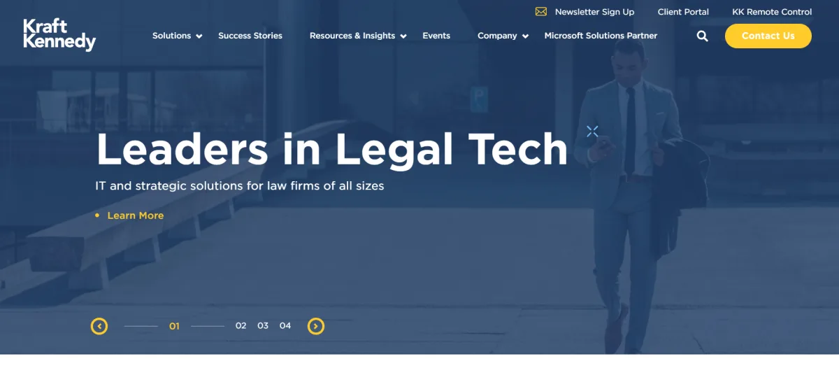 Kraft Kennedy legal technology consulting homepage