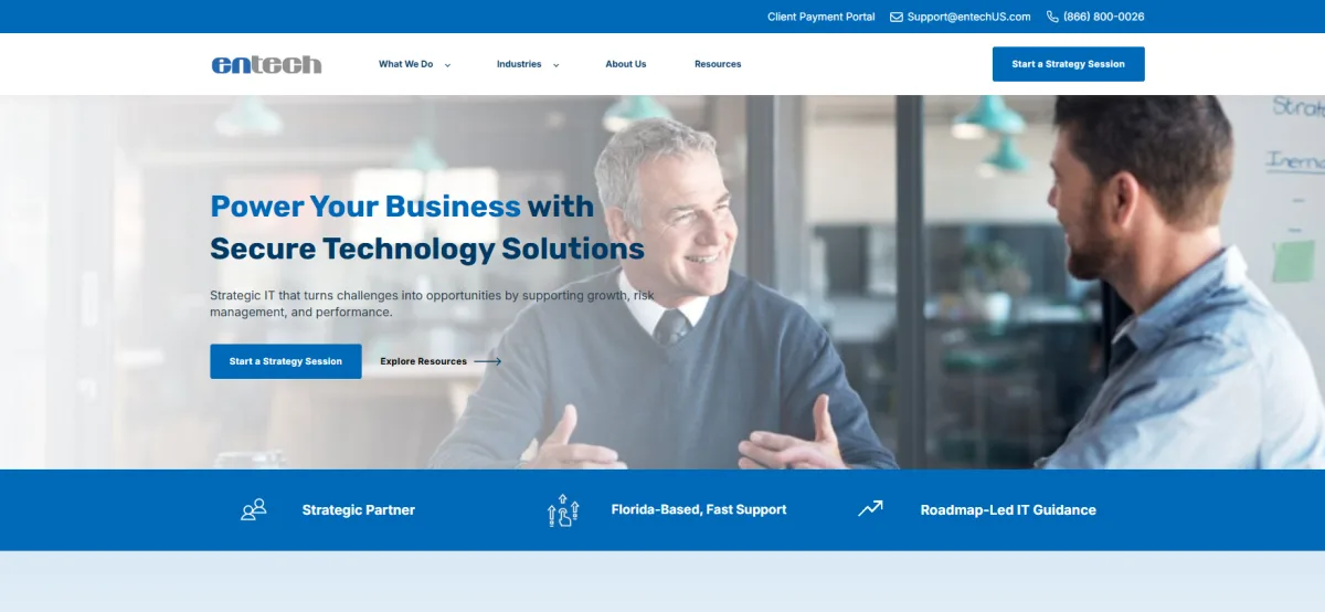 LAN Infotech Entech legal IT services South Florida homepage