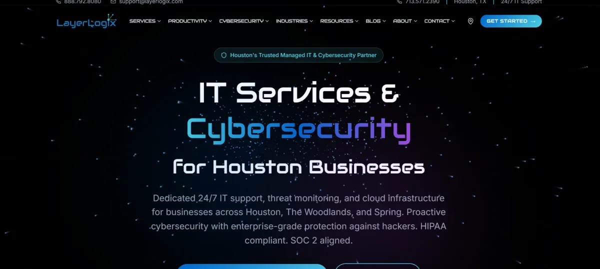 LayerLogix managed IT for law firms in Houston and The Woodlands - homepage
