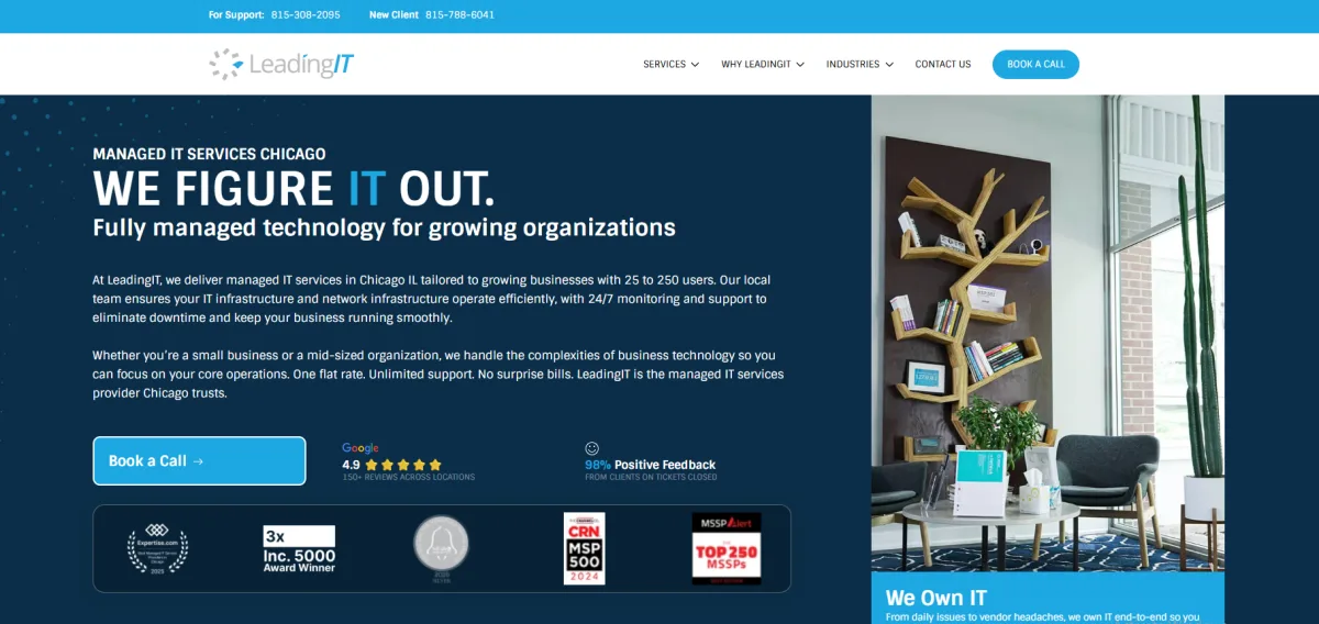 LeadingIT Chicago managed IT services for law firms - homepage