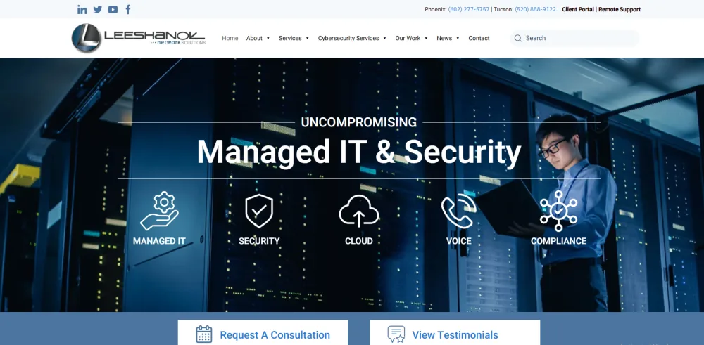 LeeShanok Network Solutions Tucson AZ managed IT homepage