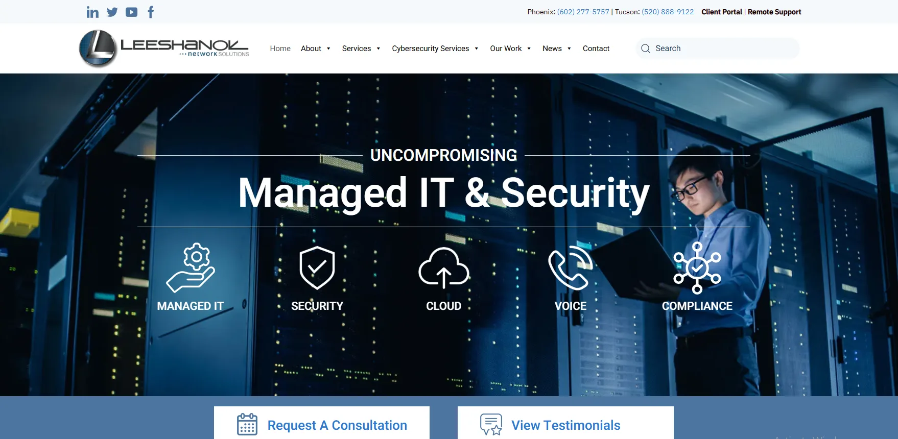LeeShanok Network Solutions Tucson managed IT — homepage