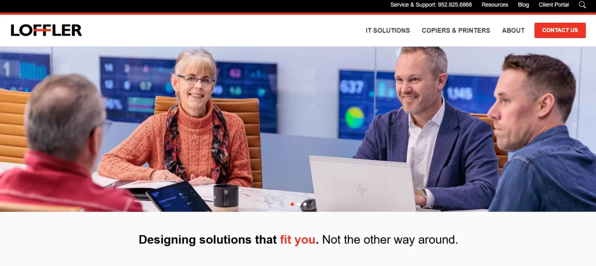 Loffler Companies business technology services Minneapolis Minnesota homepage