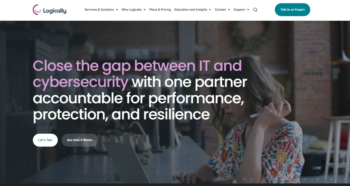 Logically cyber-first MSP insurance clients homepage