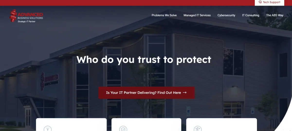 Advanced Business Solutions managed IT for Louisville healthcare organizations — homepage