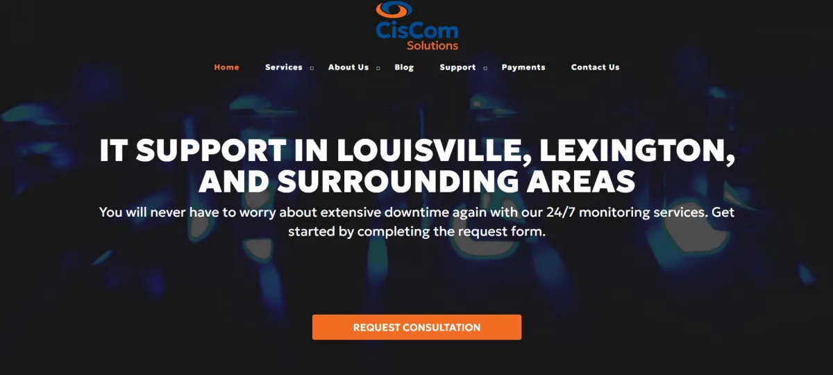 CisCom Solutions IT support for Louisville healthcare practices — homepage