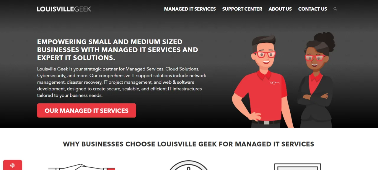 Louisville Geek managed IT services Louisville KY — homepage