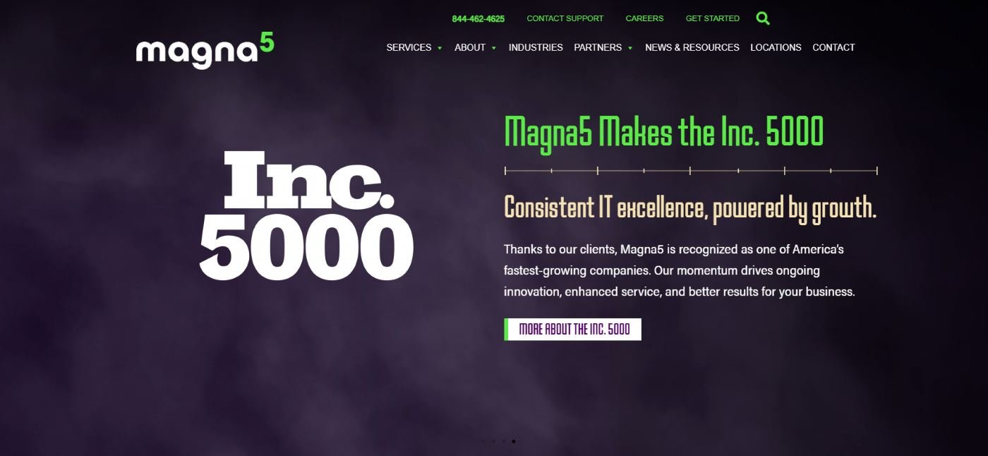 Magna5 managed IT and CMMC services Pittsburgh homepage