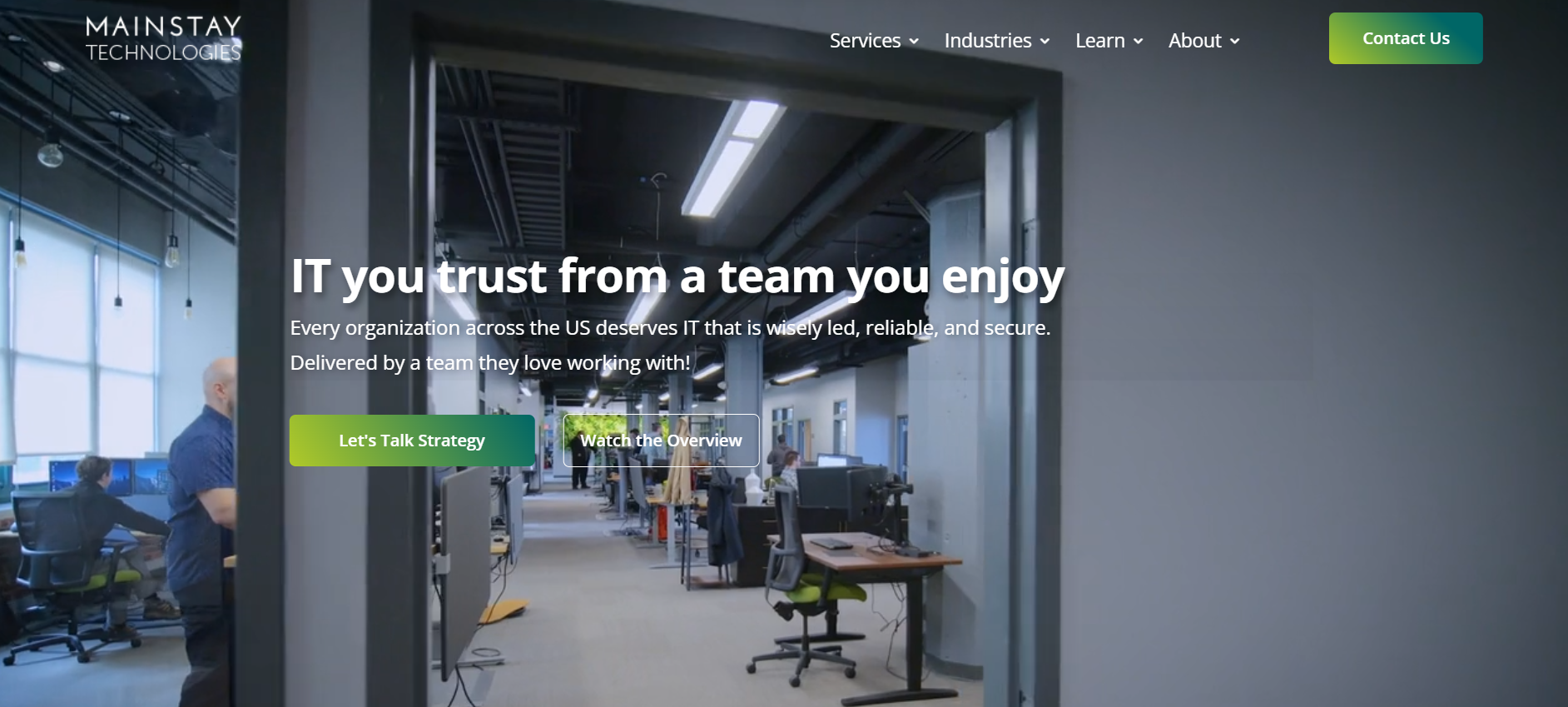 Mainstay Technologies managed IT services in Manchester, NH — homepage